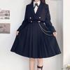 Japanisches JK Uniform Kleid Set: Authentischer langer Brustschutzrock für junge Damen von Hu Mu Tao