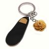 Laporte Acrylic Bag Charm Keychain for Pointe Shoes and Ballet Shoes, Cute Ribbon Design, Lightweight, Stylish, Colorful, Black and Gold