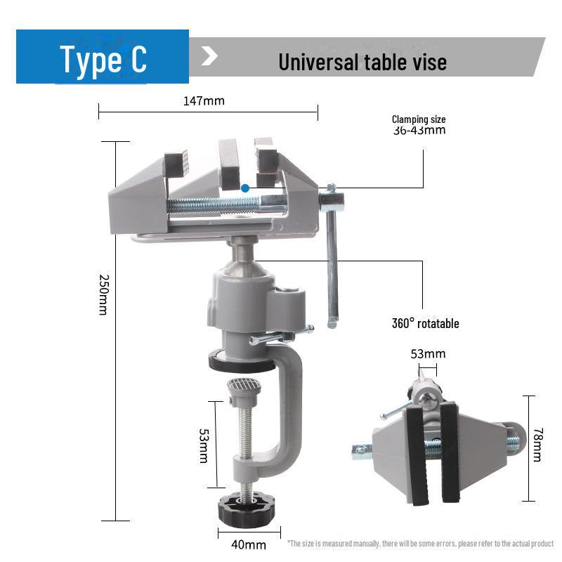 Menghină rotativă multifuncțională din aliaj de aluminiu și suport pentru mini burghiu electric