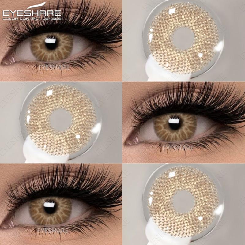 Eyes 1 Pair Colored Contact Lenses For Eyes Korean Brown Contact Lenses 14.5mm Big Eye Lenses Annual Student Beauty