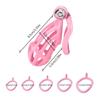 Pink Male Penis Cage with 5 Cock Rings Set Long Penis Bondage Bird Chastity Cage Belt Cock Ring Slave Restraint Man Sex Toy