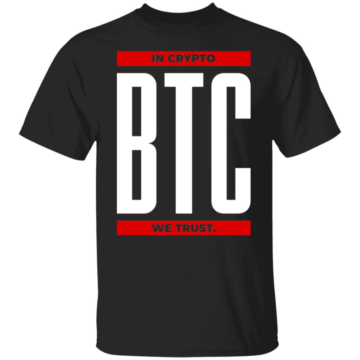 Bitcoin BTC In Crypto We Trust Cryptocurrency T-Shirt XXL