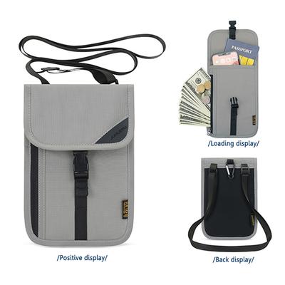 Mini Passport Holder Pack Travel Documents Crossbody Bags with Neck Rope RFID ID Credit Card Storage Organizer Anti-theft Pouch