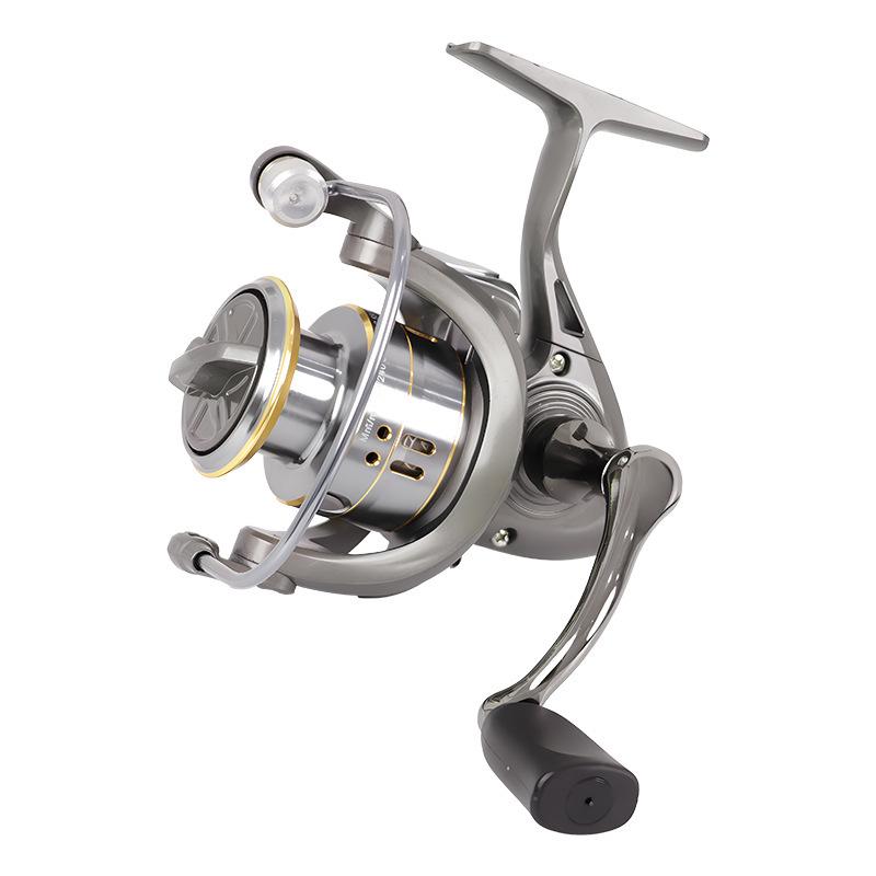 Cross-Border Full Metal Spinning Reel for Sea and Raft Fishing with Slanted Spool, Long Cast Capabilities.