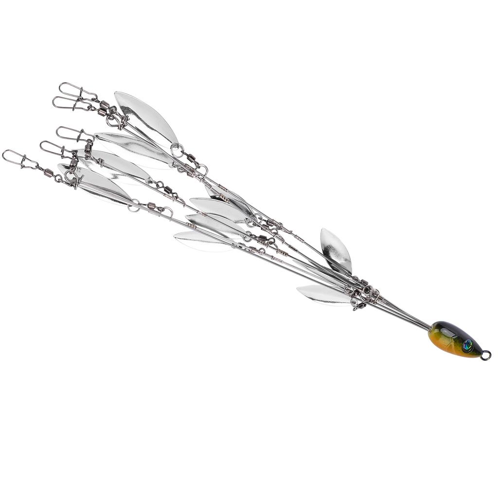 12-Blatt-Umbrella-Rig-Angelset mit Wirbeln und künstlichem Köder(Dunkelblau )