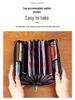 Genuine Leather RFID Passport and Document Holder with Multi-Card Slots and Zipper Pocket for Men and Women