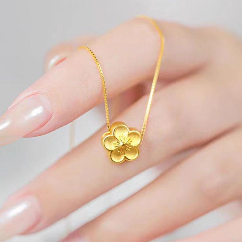 Pure Gold Slim Waist Abacus Pendant Necklace - Promotional Gift Style