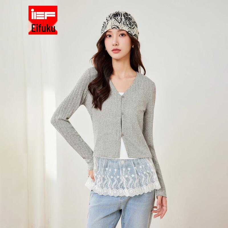 IEF 2026 Spring Summer Korean Style Thin Cardigan XL хаки