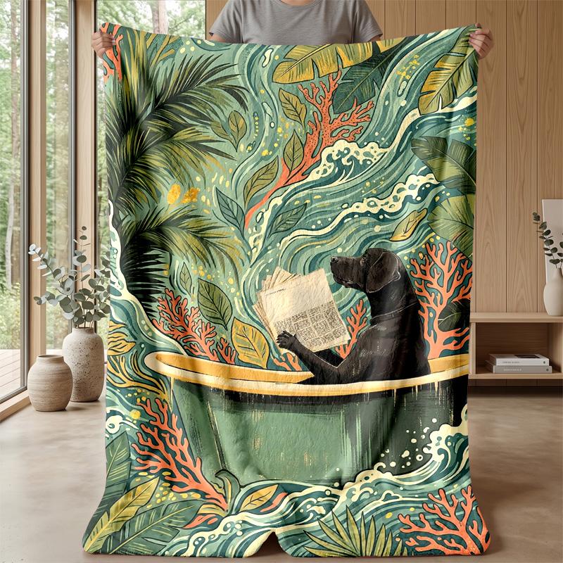 Diverse Canine Expressions Theme blanket Lightweight Warm Flannel Blanket Decorative Throw Blanket for Home Decoration