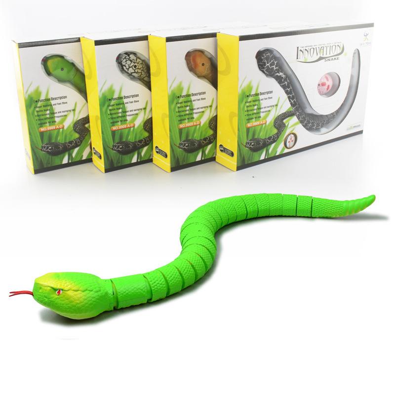 Realistic Remote Control Snake RC Animal Scary Toy Simulated Viper Trick Terrify Mischief Toys for Halloween Children Gift