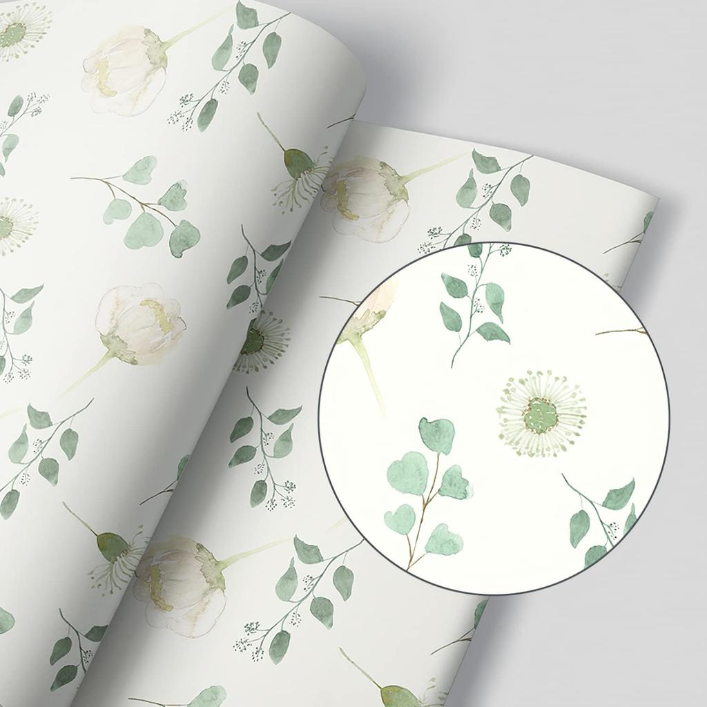 Juangfia Floral Wallpaper Removable Waterproof Kitchen Cutting Renovation DIY Wall 5m Stickers, Wallpaper, Wallpaper, Sheet, Sheet, Stickers,