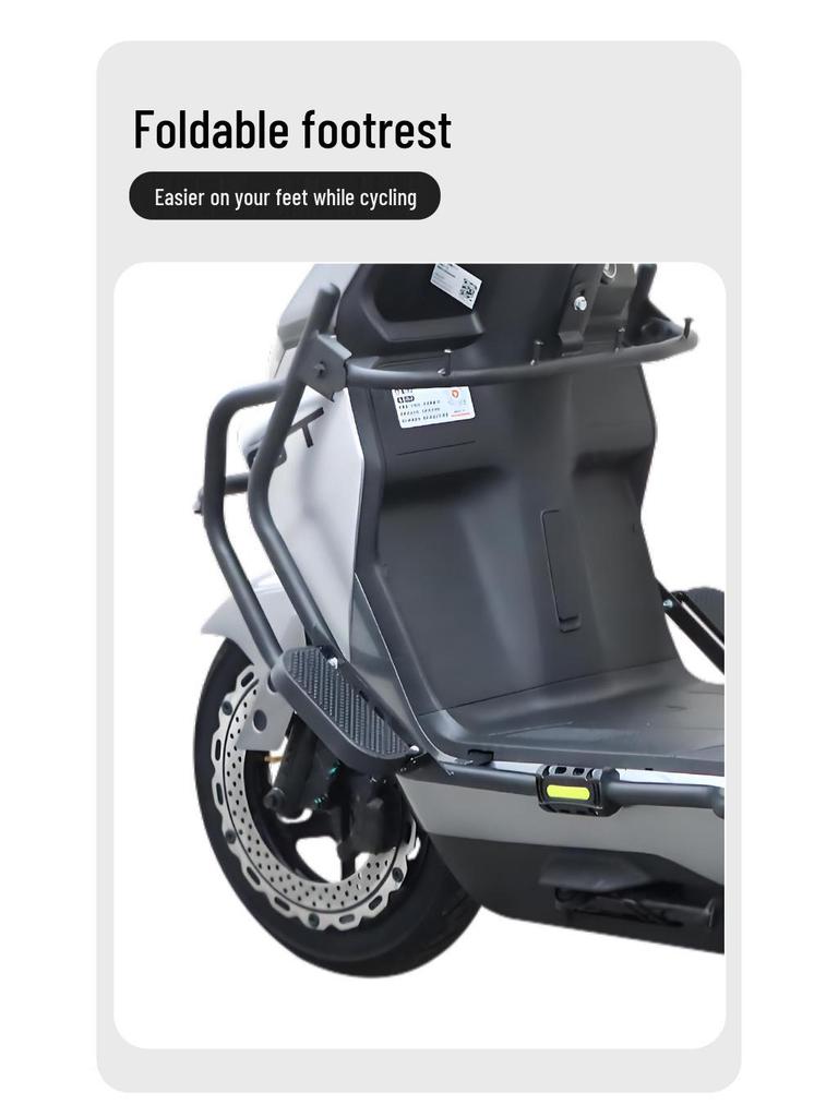 Yadea Guanneng S White Shark Front/Rear Bumper & Large Luggage Rack Guard for 70s/70H/90h Models