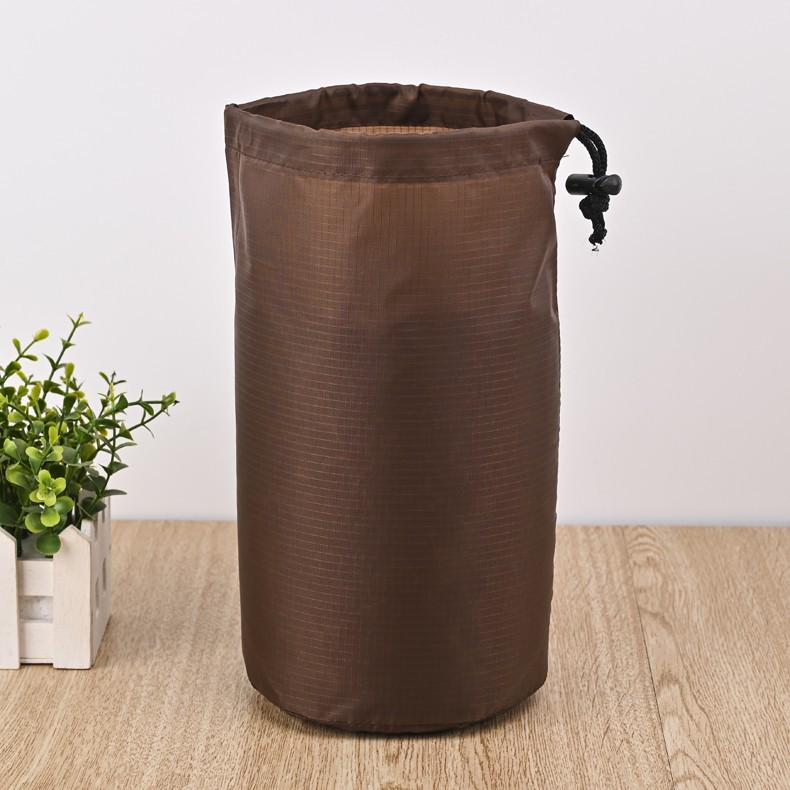 Down Jacket Sunscreen Clothing Storage Bag - Nylon Polyester Plaid, Portable Drawstring, Oxford Cloth