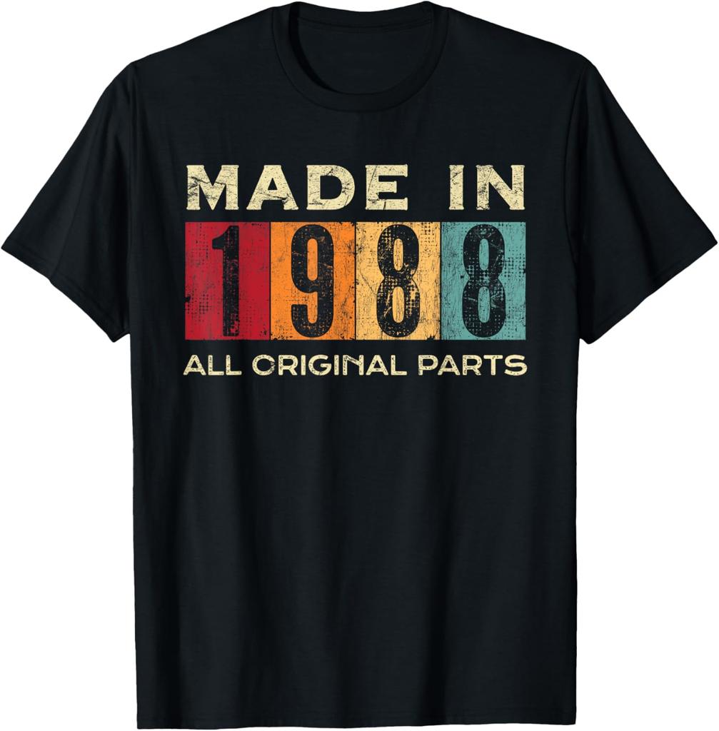 Vintage 1988 Limited Edition 37th Birthday Gifts 37 Year Old TShirt Unisexs Clothing Short Sleeve Custom TShirt Camiseta