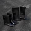 Cowhide version~ autumn and winter new Korean version of simple square head versatile temperament low heel knight boots women's sleeve medium 