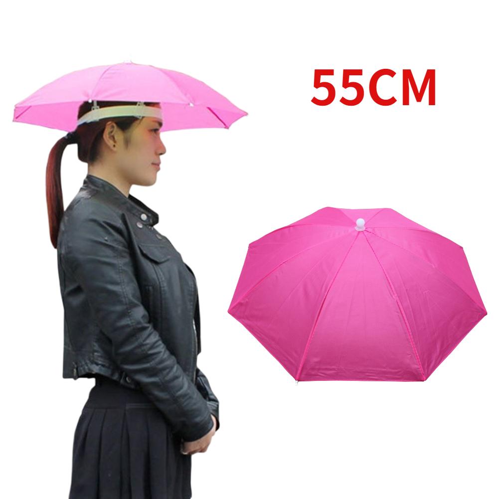 Outdoor Use Foldable Head Umbrella Hat Headwear Sun Cap Anti-Rain Anti-Sun Fishing Golf Biking Hiking Camping Shade Umbrella Hat