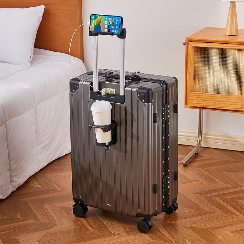 Zouyou Aluminum Frame Hard-shell Spinner Luggage 20 inch