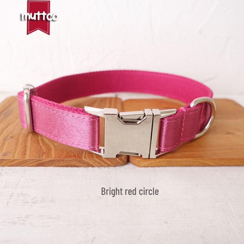 MUTTCO Adjustable Dog Collar with Laser Engraving, UDC-113 Medium
