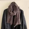 Ragged Knitted Neck Scarf Plush Warm for Men Women Winter Season Neck Gaiter Stylish Winter Neckwear