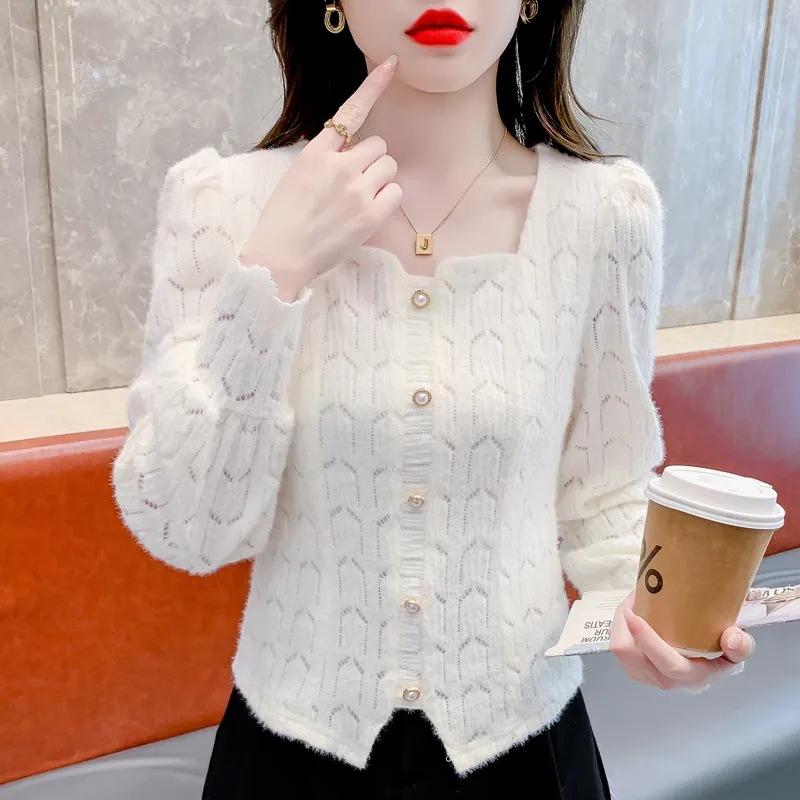 

Универсальная базовая рубашка с женственным темпераментом, модный свитер, утягивающий топ 2XL