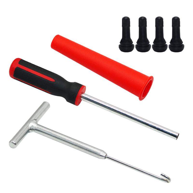 Car Tire Valve Stem Repair Tool Kit Auto Valve Core Remover Installer Tire Valve Nozzle Disassembly Maintenance Tools Set