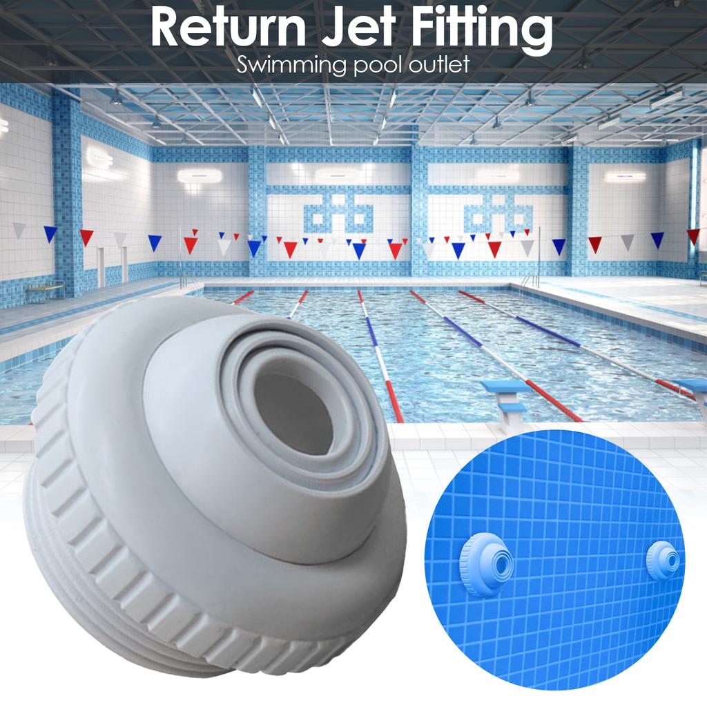 Swimming Pool Massage Nozzle Return Jet Fitting Made With POM Material With Adjustable And Rotatable Jet Eyeball