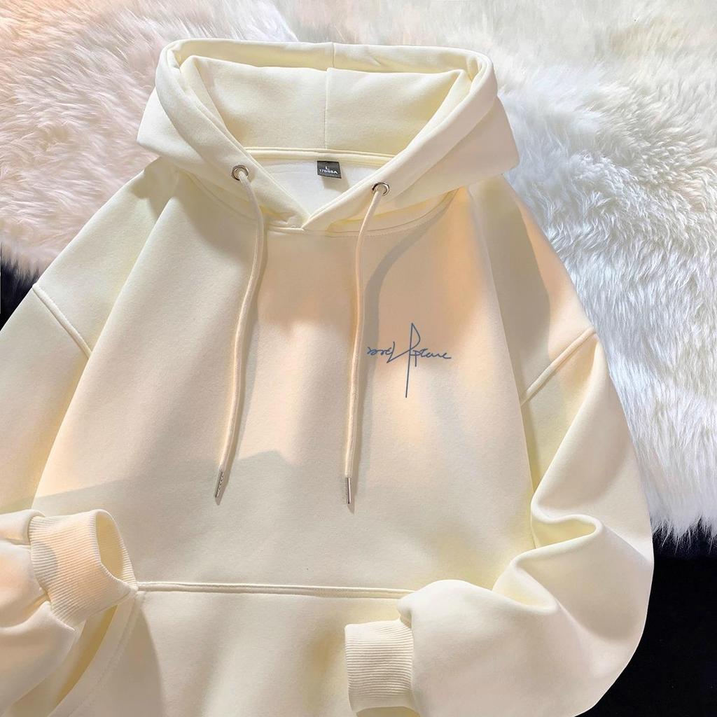 Personalized American Style Men's Hoodie – Autumn/Winter Velvet, Thick, Versatile Student Jacket
