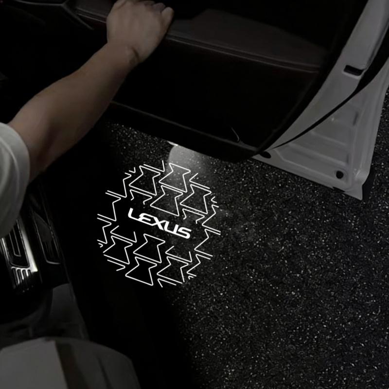 UDS2  LED Car Door Projector Ghost Shadow Welcome Light Bulbs Accessorie For Lexus RX ES GX LS LX IS GS RC UX Series ES200 ES250 ES260