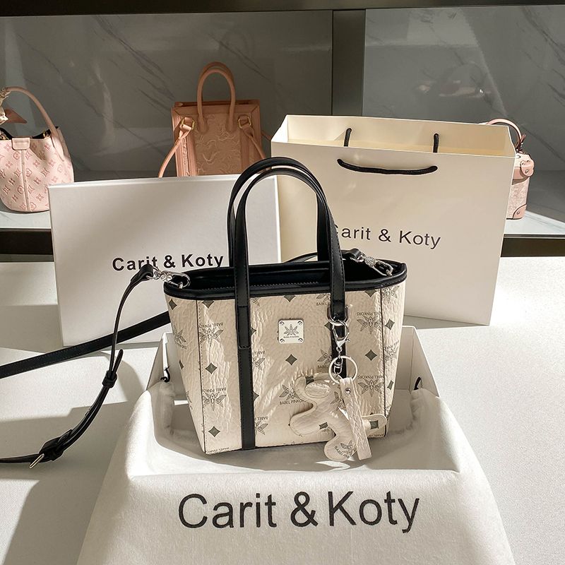 

Овощная корзина Классический Sentong Qin Летняя контрастная цветная сумка-ведро Black with white