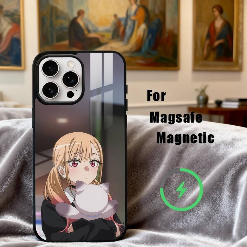 Custodia per Telefono Marin Kitagawa My Dress Up Darling Per iPhone17,16,15,14,13,12,11 Plus,Pro Max Magnetica Per Ricarica Wireless Magsafe