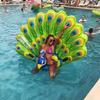 Super Large Peacock Inflatable Ride Aquatic Animal Floating Bed Swim Ring Floating Row Floating Air Cushion Travel Shooting