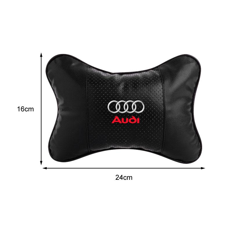 1/2Pcs Leather Car Interior Seat Headrest Neck Pillow Car Accessories For Audi C7 C6 C5 B5 B6 B7 B8 B9 D3 Q3 Q5 Q7 TT A1 A3 A4 A5