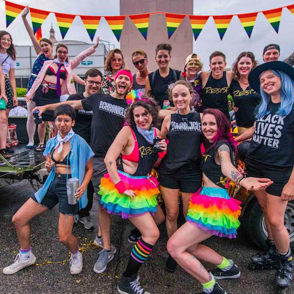 5/10M LGBT Pride String Flag Pennant 10/20 Flags Rainbow Bunting Gay Pride Banner for LGBT Festival Party Celebration Decoration