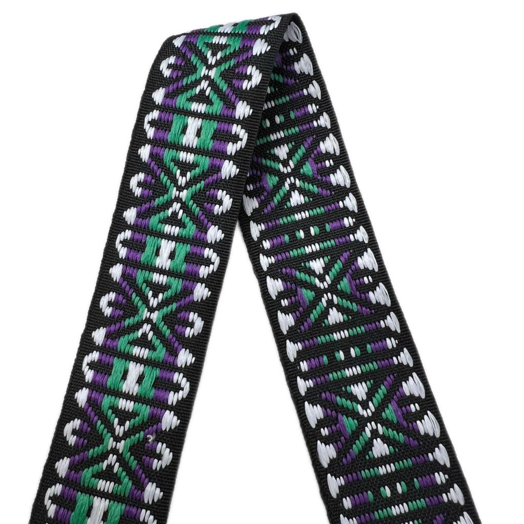 Colorful Ethnic Jacquard Ribbon for Clothing, Shoes, Hats, Packaging, and Decorative Accessories (30-34mm Wide)