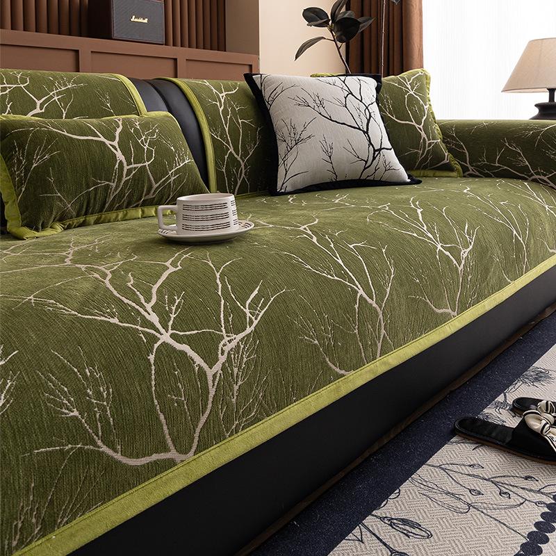

Chenier Straight Row Sofa Cushion Universal In All Seasons French High-End Fixed Non-Slip Sofa Cover Cloth Towel Seat Cushion Cover 70*70cm