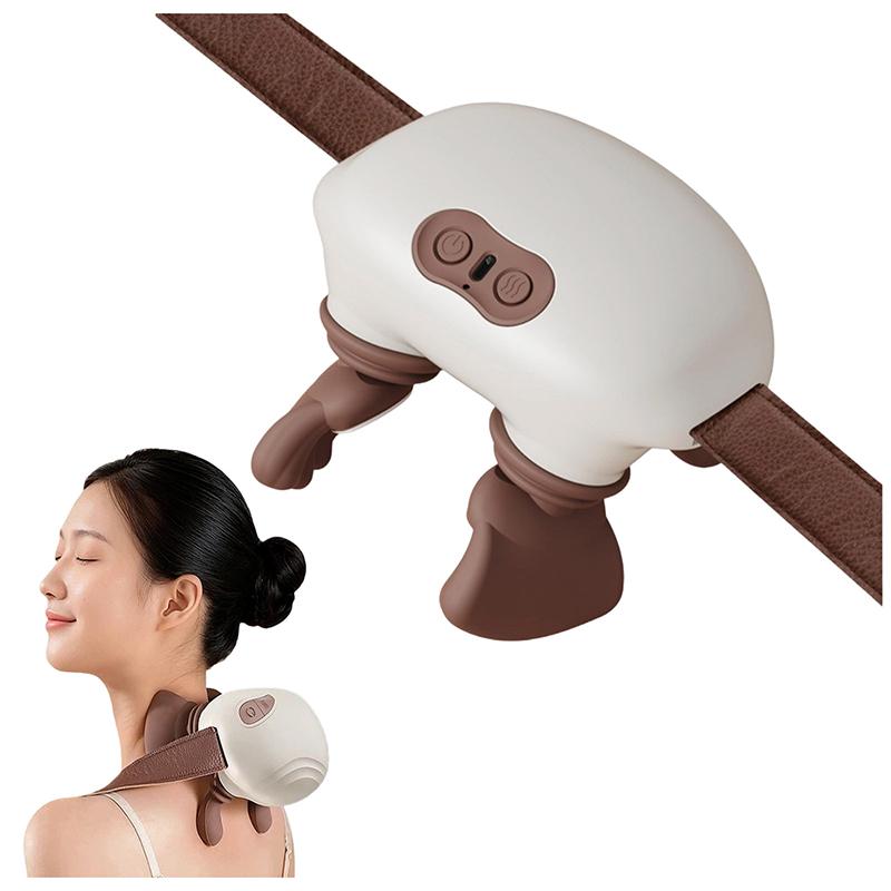 Neck Massager With Real Hand Simulation Wireless Portable Neck And Back Massager 4D Kneading Massage Design For Pain Relief