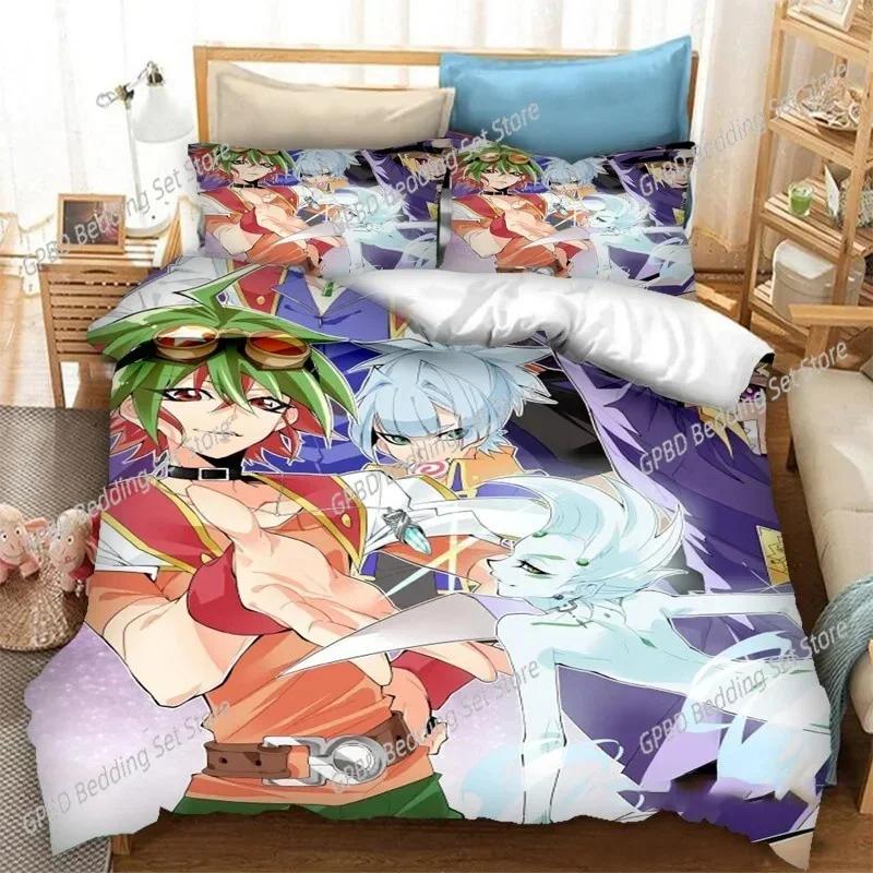 Anime Yu Gi Oh Duel Yugi Beding Set 3D Printed Suitable for Bedrom Soft Duvet Cover Set With Pilowcases Children Kids Home Textile