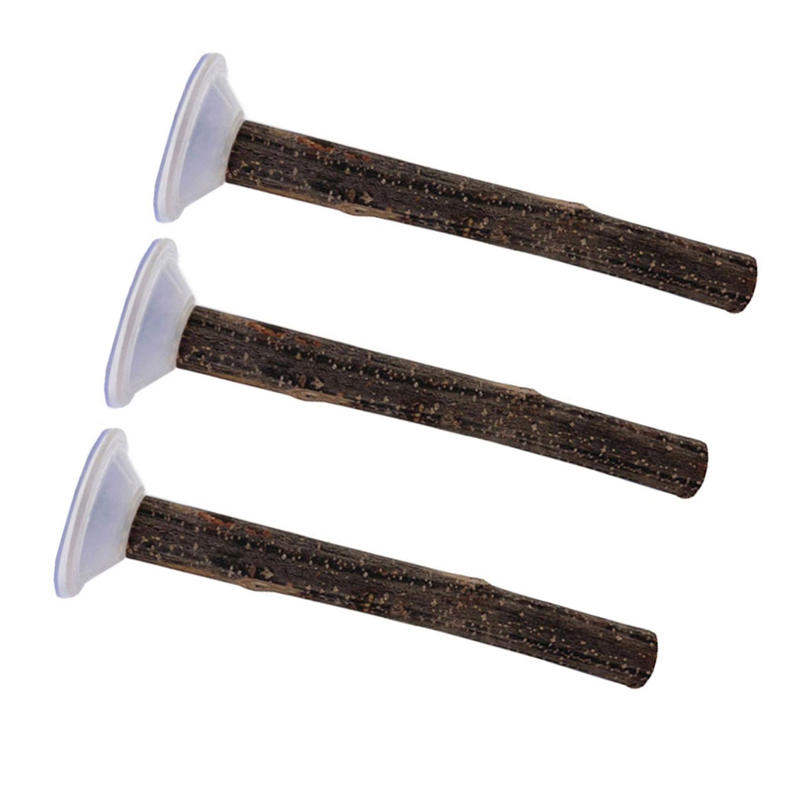 

3pack Durability Bird Stand Wood Bird Perches Stand Poles Pet Bird Training Tool for Small to Medium Birds A