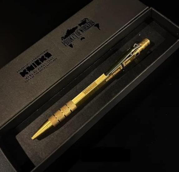 KNICKS Architectural Mechanical Pencil by Brass 2H Gold Lead S-2H Shosekido, Base,