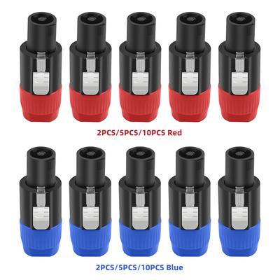 Audio Cable Adapter Connector with Twist Lock 4 Pole Speakon Connectors for Speakon NL4FC NL4FX NLT4X