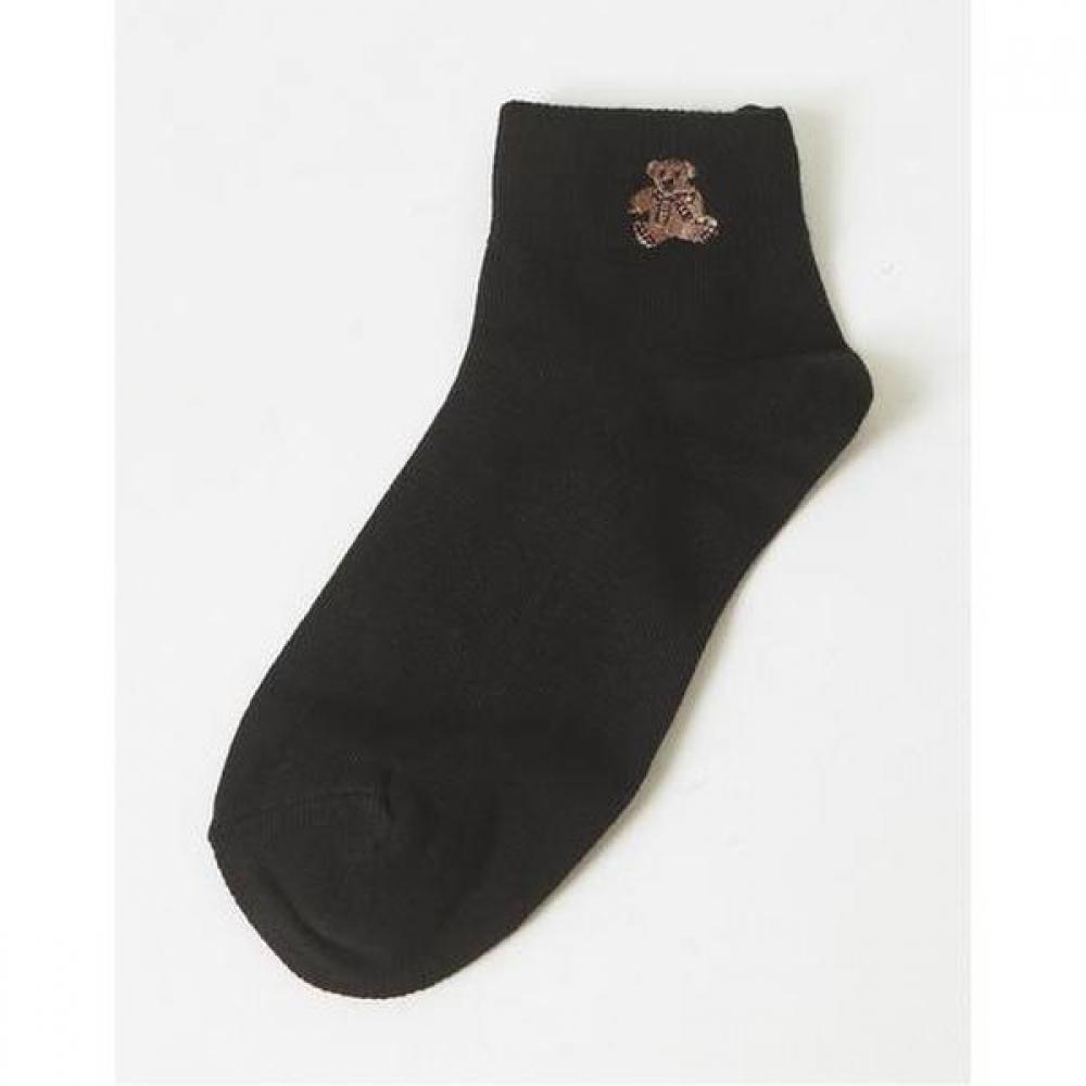 Daks Cotton Blend Daks Bear Embroidery Mid Length 3 Pair Set