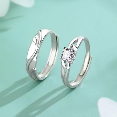 Original Encounter Couple Ring Simple Fashion Versatile Ring Diamond Valentine's Day Gift for Girlfriend