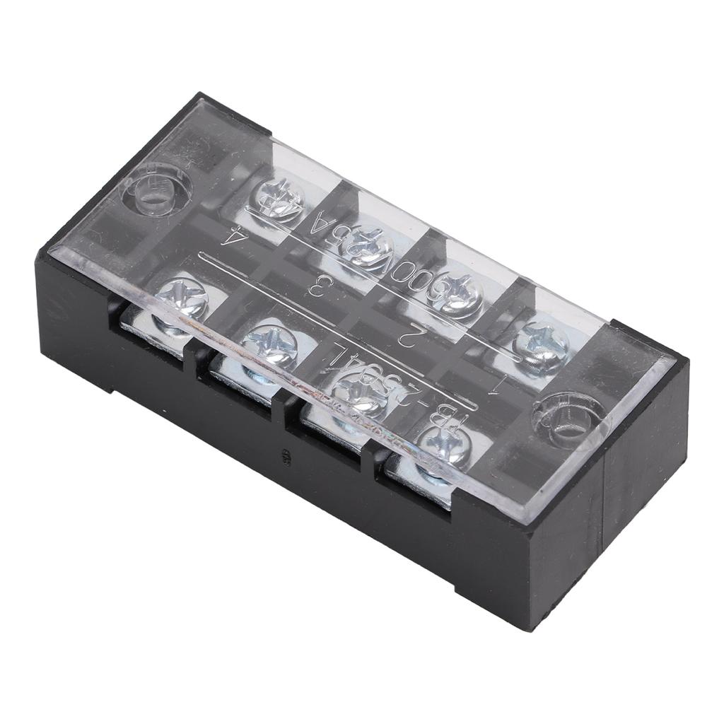 50pcs Terminal Blocks Dual Row 25A 600V Good Electrical Conductivity Screw Terminal Strip Blocks for Distribution Box