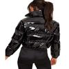 Winter Warm Cotton Jacket Bright Color Metal Short Women's Cotton Jacket