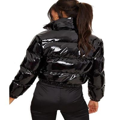 Winter Warm Cotton Jacket Bright Color Metal Short Women's Cotton Jacket