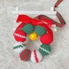 Crohent Christmas Tree Ornament Handmade Xmas Ornament Mini Wreath Pendant  Car Pendant