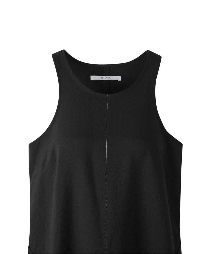 RECODE Back Panel Drawstring Dress_Rqdam23531Bkx