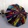 1pc Colorful Abstract Umbrella Portable Folding Umbrella Durable Iron Frame, Suitable for All Seasons Home Travel Outdoor yy260319004