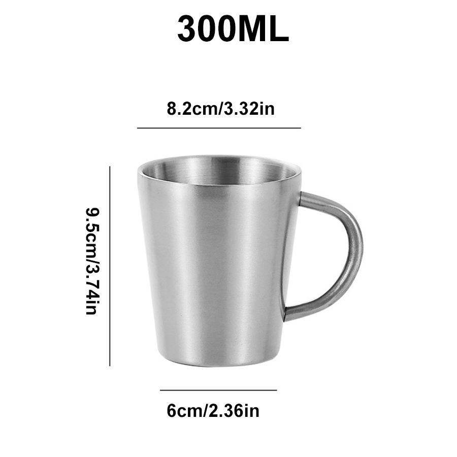 1Pc304 Stainless Steel Korean Style Coffee Cup Available In Multiple Colors HeatResistant And Drop Resistant