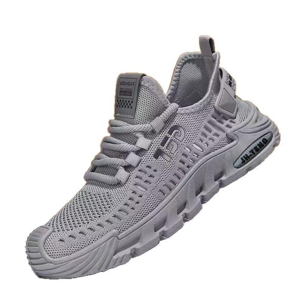 Men's Summer New Mesh Breathable Men's Casual Shoes Trend Versatile Hollow Single Shoes Solid Color One Foot Shoes